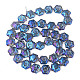 Electroplate transparentes abalorios de vidrio hebras EGLA-N008-018-3