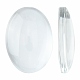 Transparent Oval Glass Cabochons X-GGLA-R022-18x13-1