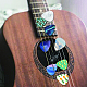 PVC ギターピック  エレクトリックギターアクセサリー  ゴールド  3x2.5x0.71cm DIY-WH0216-009-4
