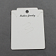 厚紙のネックレスのディスプレイカード  長方形  ホワイト  79x61x0.5mm X-NDIS-S023-1