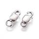 Platinum Plated Sterling Silver Lobster Claw Clasps STER-K014-H154-10mm-P-2