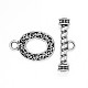 Tibetan Style Alloy Oval Ring Toggle Clasps PALLOY-J514-34AS-1