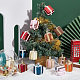 Nbeads 16 個 8 色クリスマステーマプラスチックペンダント装飾  クリスマスツリーの飾りをロープで吊るす  ギフト用の箱  ミックスカラー  116mm  2個/カラー AJEW-NB0005-46-5