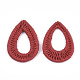 Waxed Polyester Cord Woven Pendants FIND-T039-15G-2