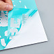 粘着性のシルクスクリーン印刷ステンシル  木に塗るため  DIYデコレーションTシャツ生地  ターコイズ  人間の模様  19.5x14cm DIY-WH0173-001-B-3