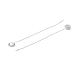 Boucles d'oreilles pendantes rondes plates avec perle en plastique EJEW-A067-14P-3