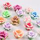 Mixed Handmade Polymer Clay Flower Beads CLAY-Q191-M06-2