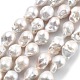 Нити натуральных бусин с ядровым жемчугом PEAR-B004-15C-03C-2