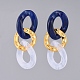 Imitation Gemstone Style Acrylic Dangle Earrings EJEW-JE03941-02-1