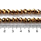 Fili di perle di vetro placcato sfaccettato (32 sfaccettatura). X-EGLA-R042-6mm-03-3