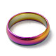 Placcatura ionica (ip) 304 anello a fascia piatta in acciaio inossidabile STAS-I160-B-18mm-M-2