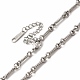304 Edelstahl-Halskette mit Drehsteggliedern für Damen NJEW-E081-05P-2
