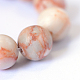 Brins de perles rondes en netstone rouge naturel X-G-E334-6mm-06-4