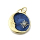Латунные микро проложить кубического циркония подвески X-KK-V010-06G-01-1