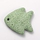 Synthetic Lava Rock Big Fish Pendants G-O025-07E-1