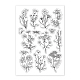 GLOBLELAND Wild Flower Clear Stamps for Card Making Decorative Vintage Plants Flowers Leaves Bee Transparent Silicone Stamps for DIY Scrapbooking Supplies Embossing Paper Card Album Decoration Craft DIY-WH0167-57-0345-8