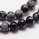 Naturschneeflocke Obsidian Perlen Stränge G-N0186-01-3mm-3