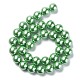 Fili di perle rotonde di perle di vetro tinto ecologico HY-A002-12mm-RB008N-2