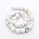 Frosted Howlite Round Bead Strands X-G-M064-14mm-12-2