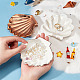 GLOBLELAND 3PCS Starfish Jewelry Dish Ceramic Shell-shaped Ring Holder Trinket Tray Ring Holder Dish for Holding Rings Necklaces Earrings Bracelets AJEW-GL0001-44-3