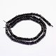 Natural Black Spinel Beads Beads Strands G-F460-19-2