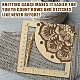 Wooden Square Frame Crochet Ruler DIY-WH0537-007-4