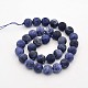 Frosted Round Natural Sodalite Beads Strands G-E302-108-12mm-2