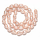 Brins de perles de culture d'eau douce naturelles ovales X-PEAR-R015-44-2
