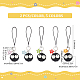 Coal Ball Opaque Resin Mobile Straps HJEW-AB00192-2