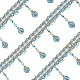 Superfindings 6m gris perlé pendentif boule suspendue gland frange garniture plasitc perle couture garniture frange gland pour rideau nappe décoration de la maison OCOR-FH0001-09A-1