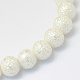 Baking Painted Textured Glass Pearl Round Bead Strands X-HY-Q002-8mm-01-2