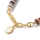 Bracelet tressé perles heishi en pâte polymère BJEW-JB07408-02-4