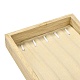 長方形の木製ジュエリーネックレスはトレイを表示します  マイクロファイバー付き  5個ネックレスショー用  アンティークホワイト  22x11x2.5cm NDIS-K003-01B-4