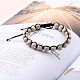 Bracelets de perles tressées en fil de nylon ajustables pour hommes BJEW-JB05466-02-4