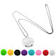 304 Stainless Steel Diffuser Locket Pendant Necklaces STAS-S061-N132-2