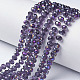 Electroplate Transparent Glass Beads Strands EGLA-A034-T2mm-F09-1