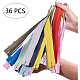 BENECREAT 36PCS 25cm Plastic Nylon Zippers with Ring Pulls Close End Resin Zippers for DIY Sewing Craft Bag Garment FIND-BC0001-18-3