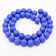 Round Shell Pearl Frosted Beads Strands BSHE-I002-12mm-06-2