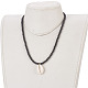Cowrie Shell Pendant Necklaces NJEW-JN02291-5