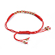(vendita in fabbrica di feste di gioielli) set di braccialetti e anelli con perline intrecciate con cordino di nylon regolabile SJEW-JS01029-02-4