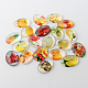 Fruit Theme Ornaments Glass Oval Flatback Cabochons X-GGLA-A003-10x14-RR-1