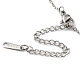 201 Stainless Steel Heart with Sailor's Knot Pendant Necklace with Cable Chains NJEW-Q317-15P-3