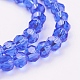 Faceted(32 Facets) Round Glass Beads Strands X-EGLA-J042-4mm-02-3
