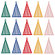 DICOSMETIC 50Pcs 5 Colors Triangle Charms Stainless Steel Hollow Style Filigree Pendants Green/Blue/Red/Yellow/Pink Geometric Pendant Necklace for DIY Jewelry Making and Crafts STAS-DC0008-06-1