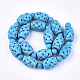 Dyed Synthetical Turquoise Barrel Bead Strands X-TURQ-Q099-10-2