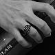 Estilo punk rock 316 acero inoxidable anillos de mano de esqueleto hueco para hombres RJEW-BB10161-7-3