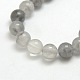 Pierre naturelle quartz nuageux brins de perles rondes X-G-O021-8mm-03B-2