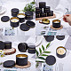 NBEADS 24 Pcs Black Candle Tin Cans CON-NB0001-36-2