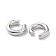Pendientes de anillo de latón chapado en rack para mujer EJEW-H135-01P-02-2
