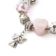 Cuore angelo fiori di trifoglio braccialetto europeo per ragazze adolescenti BJEW-JB06849-01-4